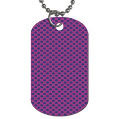 Polka Dot Purple Blue Dog Tag (one Side)