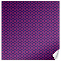 Polka Dot Purple Blue Canvas 20  X 20   by Mariart