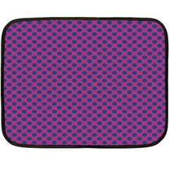 Polka Dot Purple Blue Double Sided Fleece Blanket (mini)  by Mariart