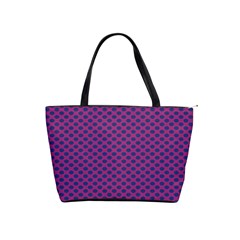 Polka Dot Purple Blue Shoulder Handbags by Mariart