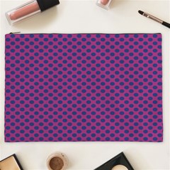 Polka Dot Purple Blue Cosmetic Bag (xxl)  by Mariart