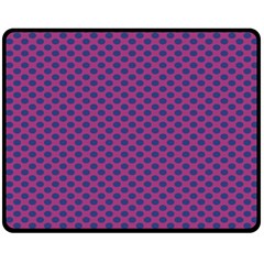 Polka Dot Purple Blue Double Sided Fleece Blanket (medium)  by Mariart