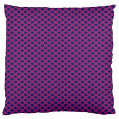 Polka Dot Purple Blue Large Flano Cushion Case (one Side) by Mariart