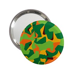 Initial Camouflage Green Orange Yellow 2 25  Handbag Mirrors by Mariart