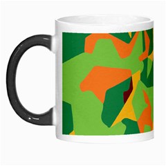 Initial Camouflage Green Orange Yellow Morph Mugs