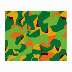 Initial Camouflage Green Orange Yellow Small Glasses Cloth by Mariart