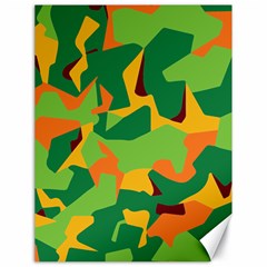 Initial Camouflage Green Orange Yellow Canvas 18  X 24   by Mariart