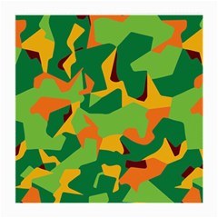 Initial Camouflage Green Orange Yellow Medium Glasses Cloth by Mariart