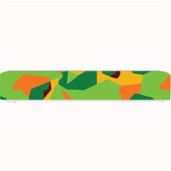 Initial Camouflage Green Orange Yellow Small Bar Mats by Mariart