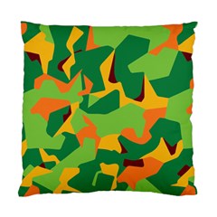 Initial Camouflage Green Orange Yellow Standard Cushion Case (one Side) by Mariart