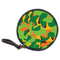 Initial Camouflage Green Orange Yellow Classic 20-cd Wallets by Mariart