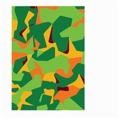 Initial Camouflage Green Orange Yellow Large Garden Flag (two Sides) by Mariart