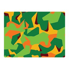 Initial Camouflage Green Orange Yellow Double Sided Flano Blanket (mini)  by Mariart