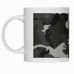 Initial Camouflage Grey White Mugs by Mariart