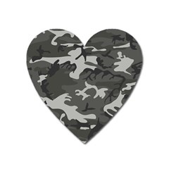 Initial Camouflage Grey Heart Magnet by Mariart