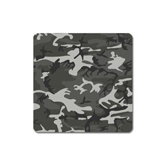 Initial Camouflage Grey Square Magnet by Mariart