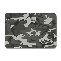 Initial Camouflage Grey Small Doormat  by Mariart