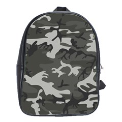 Initial Camouflage Grey School Bags(large)  by Mariart