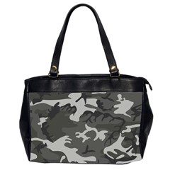 Initial Camouflage Grey Office Handbags (2 Sides)  by Mariart