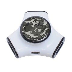 Initial Camouflage Grey 3-port Usb Hub by Mariart