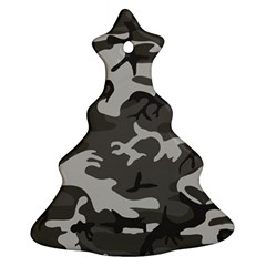 Initial Camouflage Grey Ornament (christmas Tree)  by Mariart