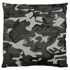 Initial Camouflage Grey Large Cushion Case (one Side) by Mariart