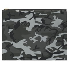 Initial Camouflage Grey Cosmetic Bag (xxxl)  by Mariart