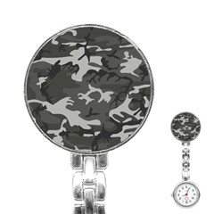 Initial Camouflage Grey Stainless Steel Nurses Watch by Mariart