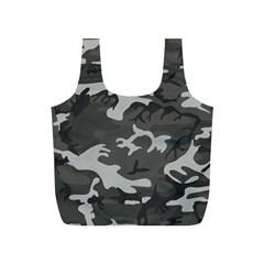 Initial Camouflage Grey Full Print Recycle Bags (s)  by Mariart