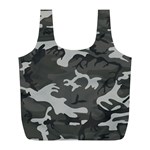 Initial Camouflage Grey Full Print Recycle Bags (L)  Front