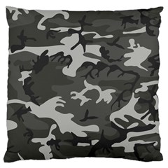 Initial Camouflage Grey Large Flano Cushion Case (one Side) by Mariart