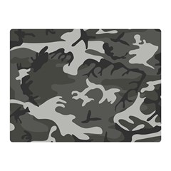 Initial Camouflage Grey Double Sided Flano Blanket (mini)  by Mariart