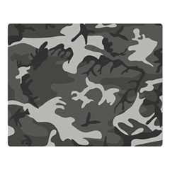 Initial Camouflage Grey Double Sided Flano Blanket (large)  by Mariart