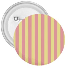 Pink Yellow Stripes Line 3  Buttons by Mariart