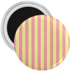 Pink Yellow Stripes Line 3  Magnets Front