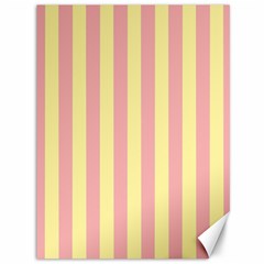 Pink Yellow Stripes Line Canvas 36  X 48   by Mariart