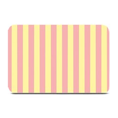 Pink Yellow Stripes Line Plate Mats by Mariart