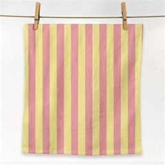 Pink Yellow Stripes Line Face Towel by Mariart