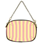 Pink Yellow Stripes Line Chain Purses (Two Sides)  Back