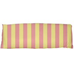 Pink Yellow Stripes Line Body Pillow Case (dakimakura) by Mariart