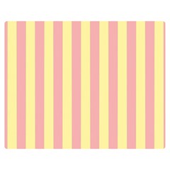 Pink Yellow Stripes Line Double Sided Flano Blanket (medium)  by Mariart