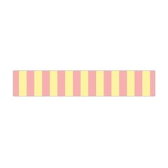 Pink Yellow Stripes Line Flano Scarf (mini) by Mariart