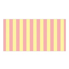 Pink Yellow Stripes Line Satin Shawl by Mariart