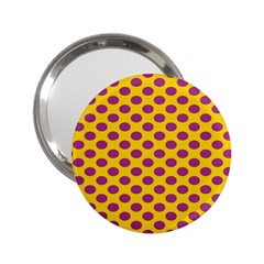 Polka Dot Purple Yellow 2 25  Handbag Mirrors by Mariart