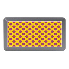 Polka Dot Purple Yellow Memory Card Reader (mini) by Mariart