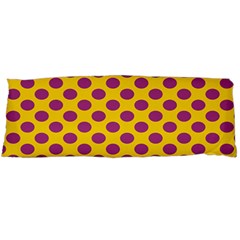 Polka Dot Purple Yellow Body Pillow Case (dakimakura) by Mariart