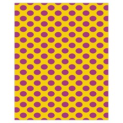 Polka Dot Purple Yellow Drawstring Bag (small) by Mariart