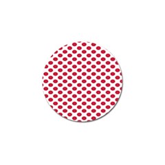 Polka Dot Red White Golf Ball Marker by Mariart