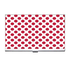 Polka Dot Red White Business Card Holders by Mariart