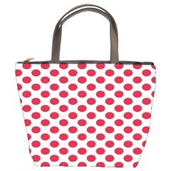 Polka Dot Red White Bucket Bags by Mariart